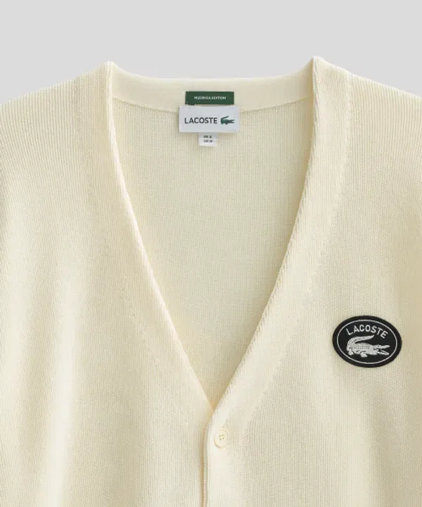 Кардиган Lacoste, айвори — фото 2
