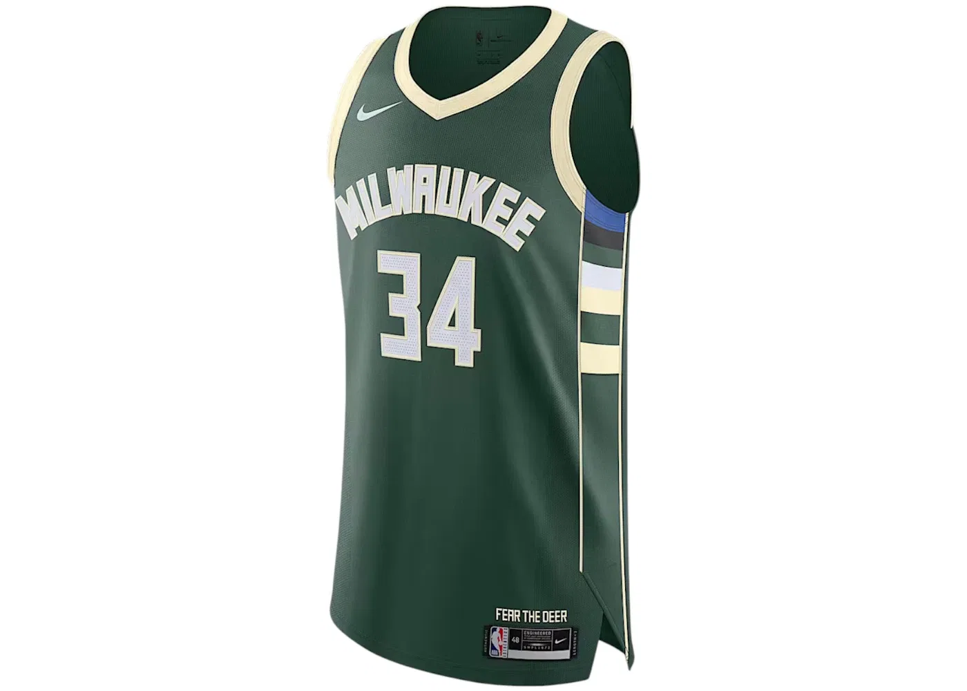 Мужская баскетбольная джерси Dri Fit ADV с принтом Nike x NBA Milwaukee Bucks Giannis Antetokounmpo Icon Edition, Зеленый