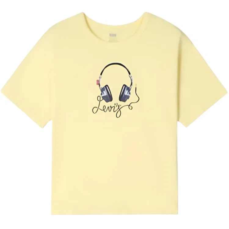 Женская футболка с круглым вырезом Yellow Levis, Yellow