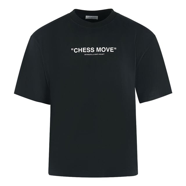 

Футболка Skate Fit с логотипом Chess Move Off-White, черный