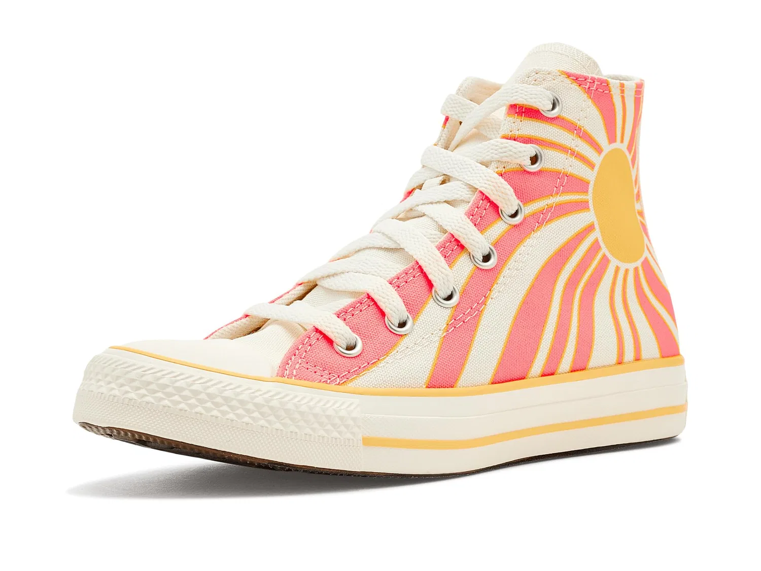 Кроссовки Chuck Taylor All Star Hi (для больших детей) Converse Kids, Egret/All Heat/Sunny Outlook — фото 2