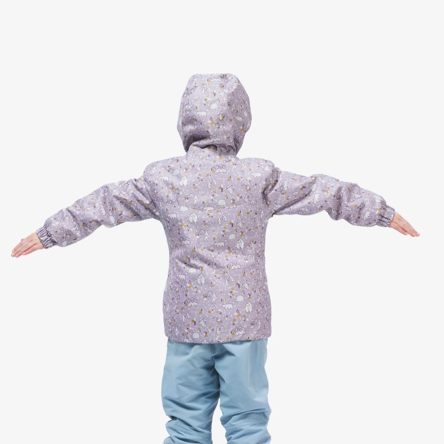 Детская зимняя куртка водонепроницаемая Winterjacke Kinder wasserdicht - 100 Quechua, Violett — фото 4