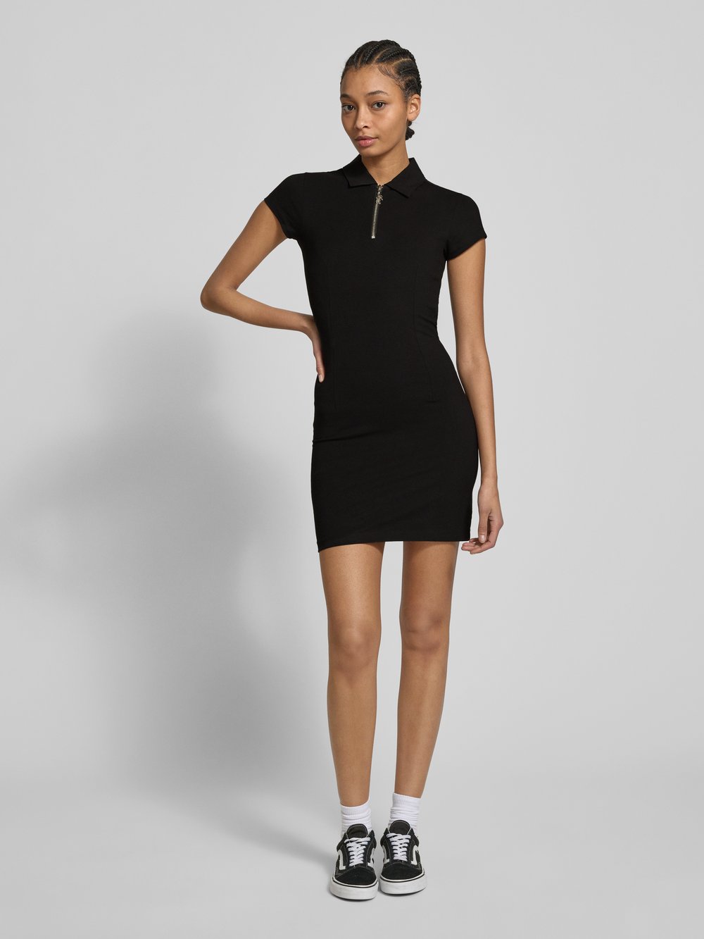 

Мини-платье с застежкой-молнией спереди, модель «Нера» Hugo Blue, черный