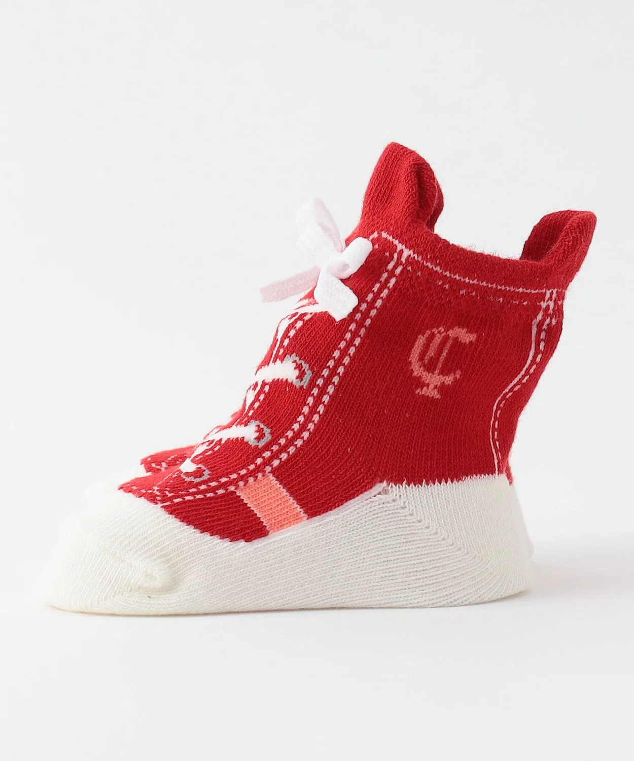 Детские носки с принтом кроссовок, модель Sneaker Print Cup Socks COMME CA ISM, Ivory — фото 3