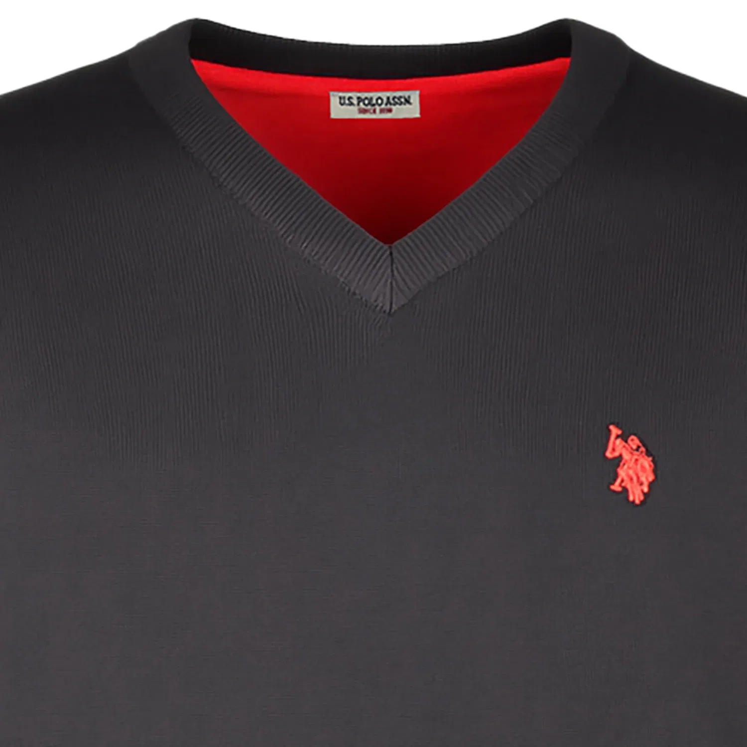 Пуловер вязаный, черный U.S. Polo Assn. — фото 3