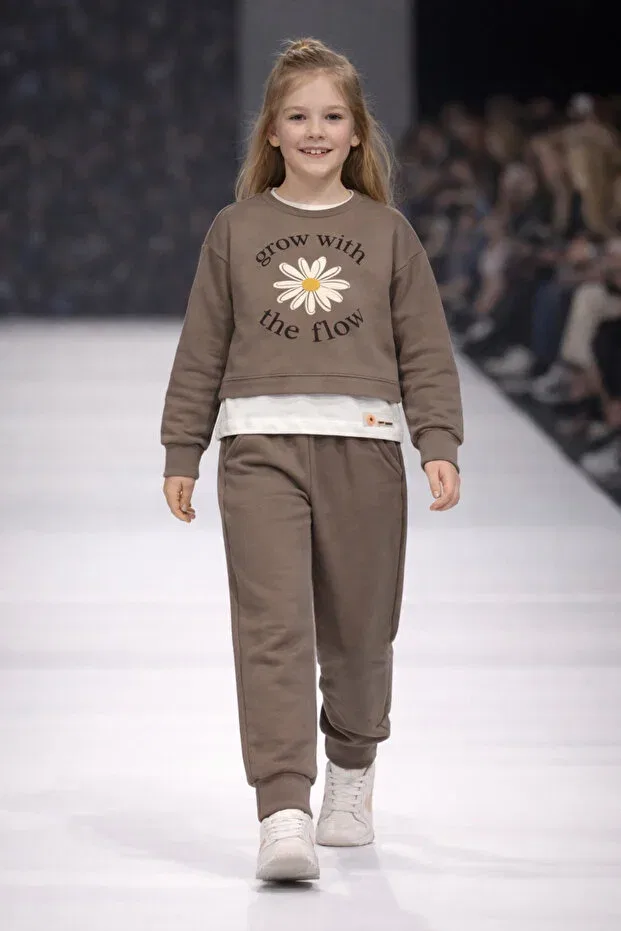 Детский спортивный костюм для девочек хлопковый Prenses Peri Kids, Brown