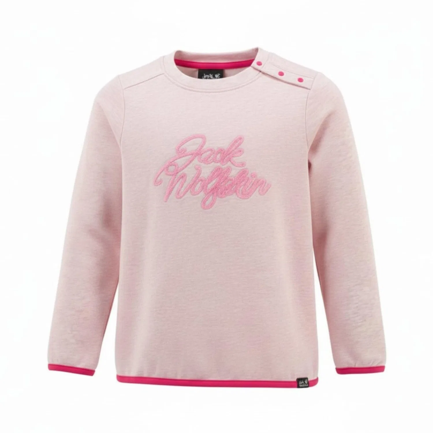 Детский свитшот с принтом Sweatshirt Midlayer Crewneck Terrie Jack Wolfskin, Rosa