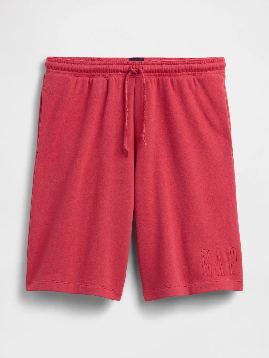 Шорты спортивные мягкие из футера Gap Red Vintage Soft Terry Relaxed Logo Gap, красный — фото 4
