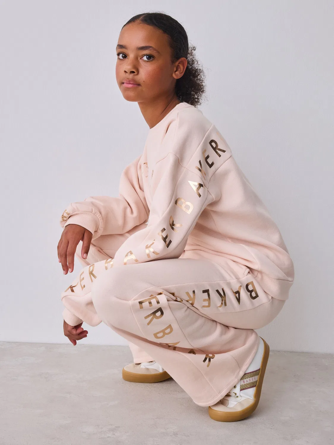Спортивный костюм с металлическим принтом Baker by Ted Baker, розовый — фото 3