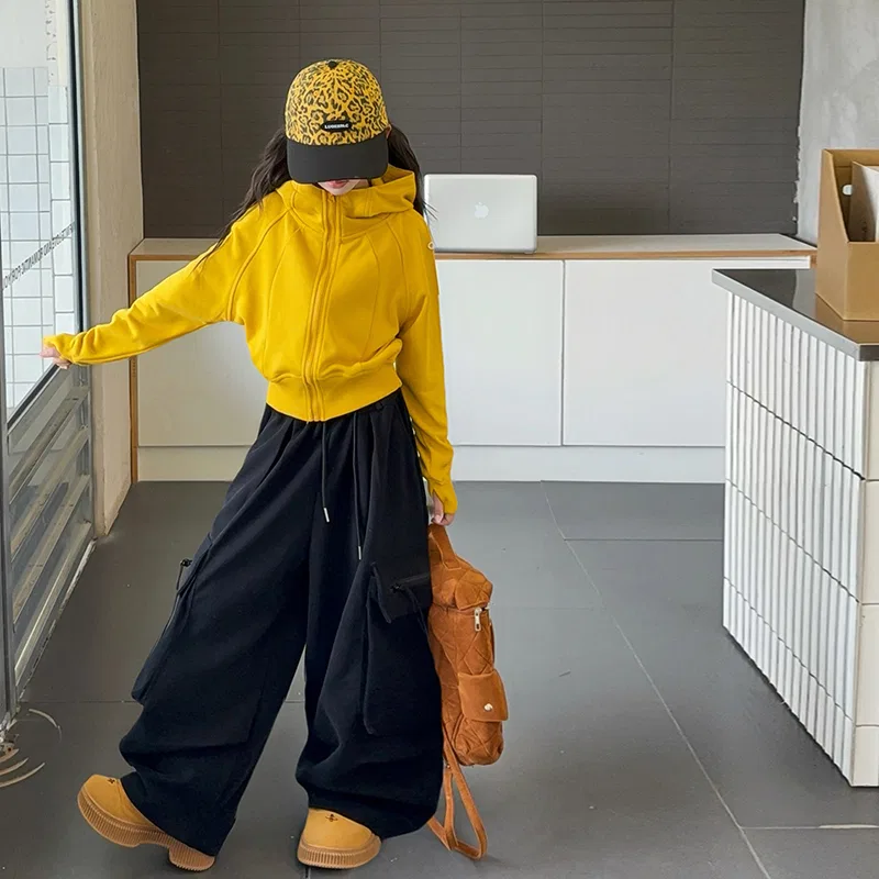 Детский спортивный комплект с топом и брюками Lanza, Yellow — фото 4