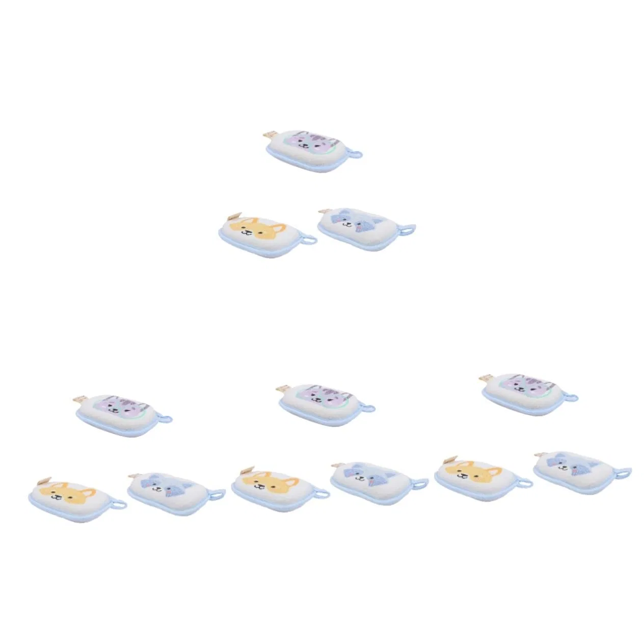 Набор мочалок для купания, Beavorty, 12 шт, 12x8x1.5 см