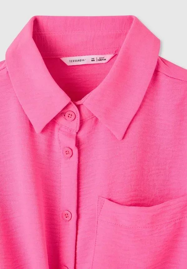Рубашка с коротким рукавом button-down blouse, Terranova, Rosa Barbie Chiaro, светло-розовый — фото 2