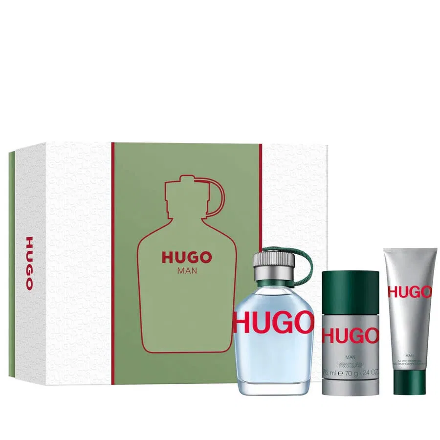 Мужской парфюмерный набор 3 предмета Green Hugo Boss