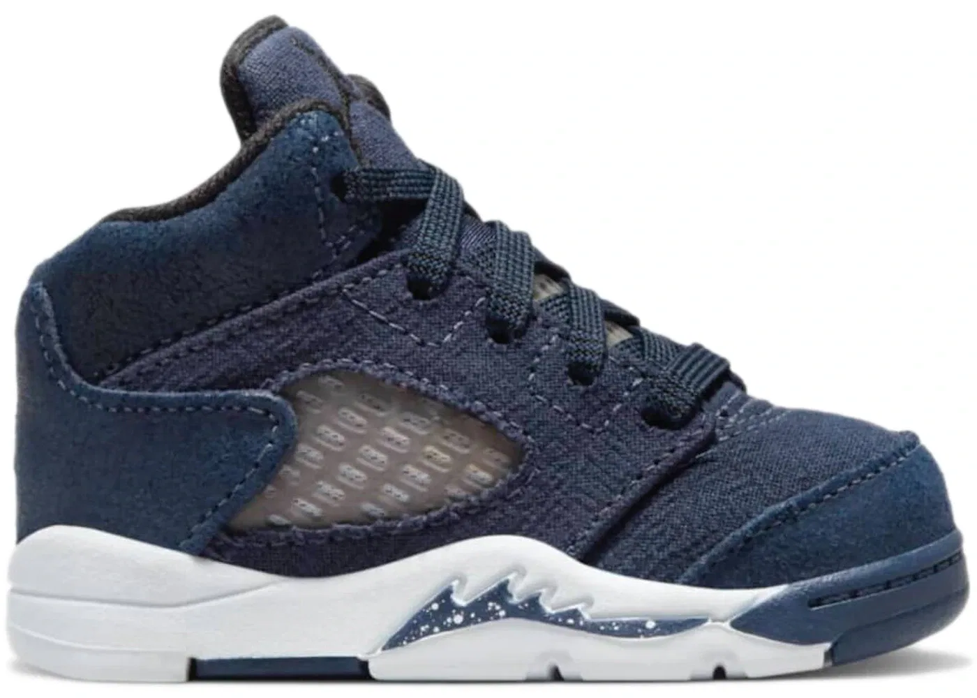 Детские кроссовки Lifestyle с принтом Jordan 5 Retro Jordan, Midnight Navy/Black/Football Grey