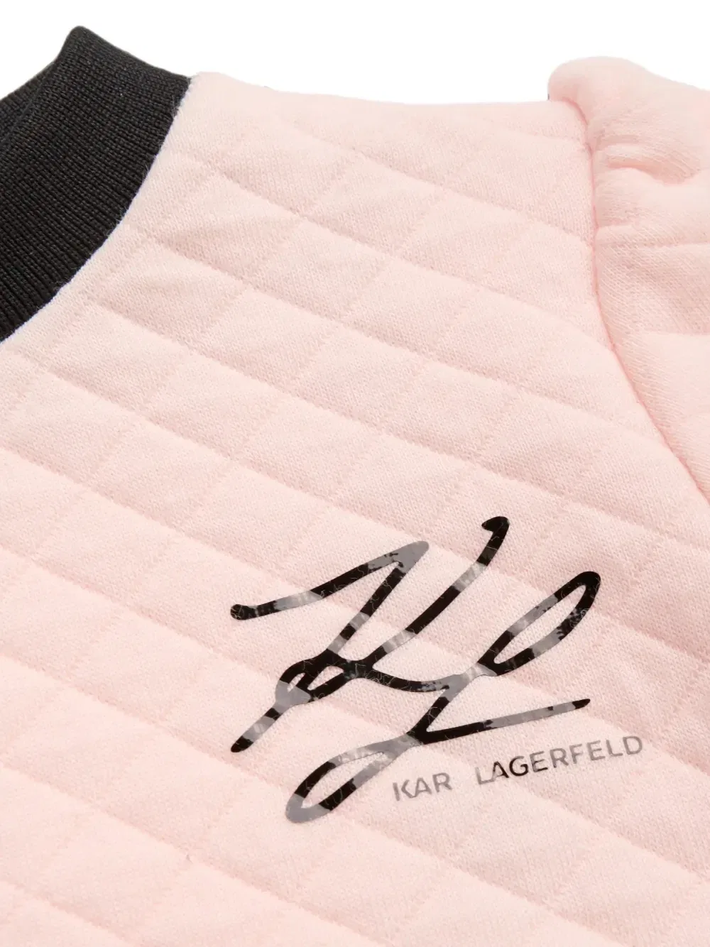 Стеганый комплект с юбкой из тюля Karl Lagerfeld Kids, розовый — фото 3