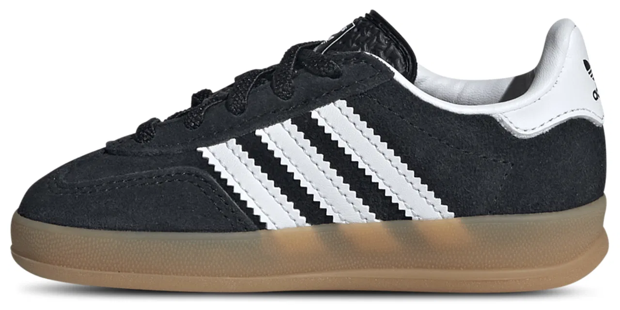 Кроссовки для мальчиков Gazelle Indoor Elastic Lace Adidas, цвет Ftwr White/Core Black/Gum — фото 2