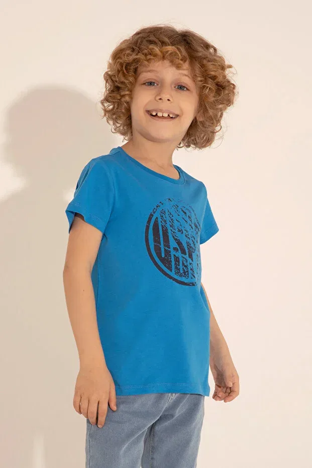 Детская футболка для мальчиков хлопковая Crew Neck T-Shirt U.S. Polo Assn., 992435 — фото 2