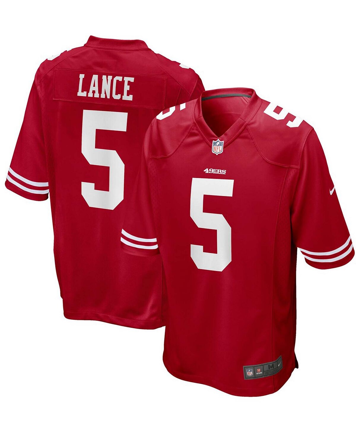 

Мужская футболка trey lance scarlet san francisco 49ers 2021 draft first round game jersey Nike