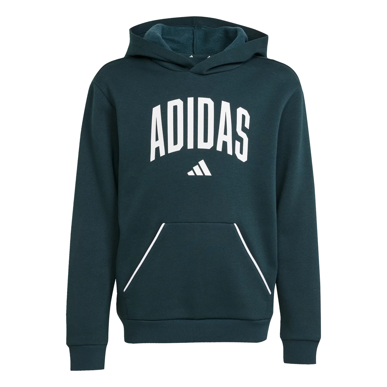 Детское худи свободного кроя Adidas, темно-зеленый