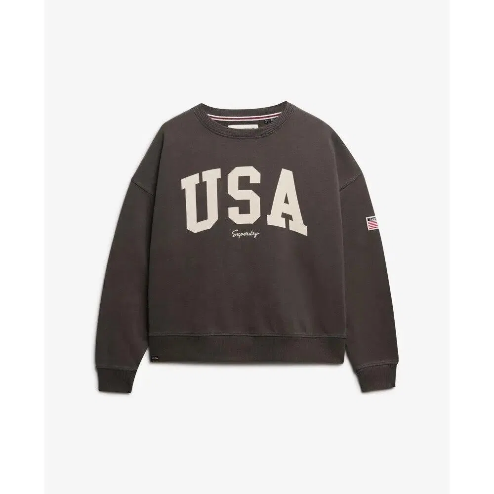 Женский свитшот с принтом Athletic Essentials Superdry, Grau / Kohlengrau