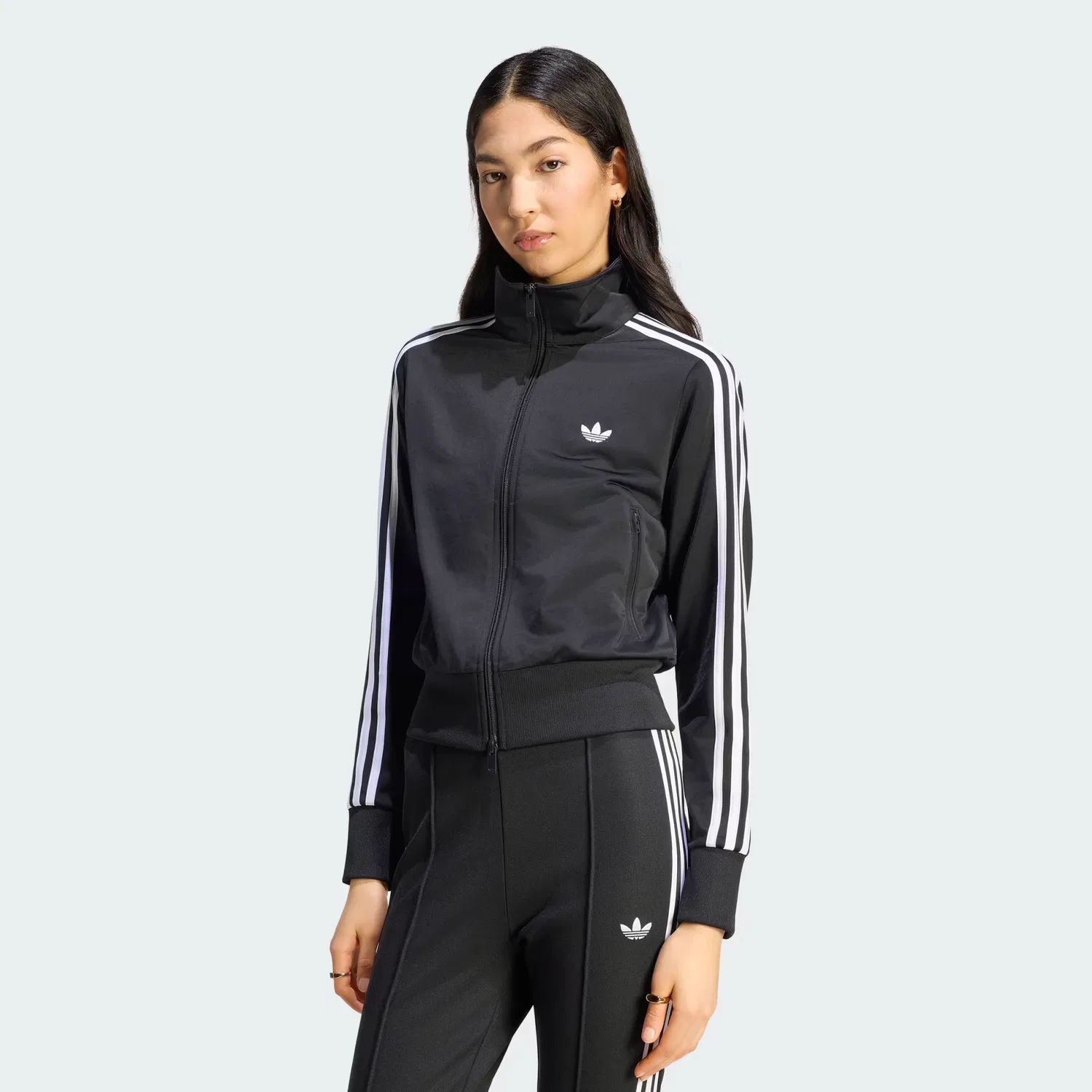 Женская спортивная куртка приталенная Firebird Classic Adidas Originals, черный/белый