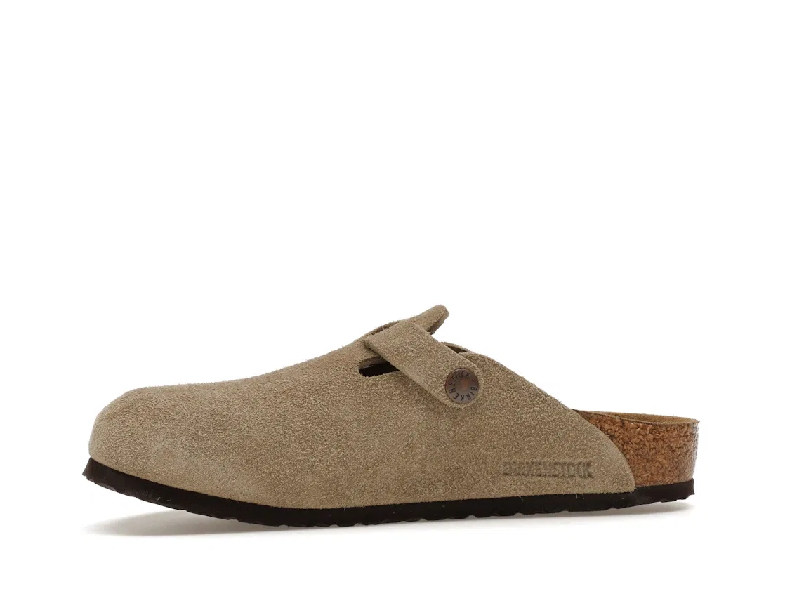 Детские сандалии на узкую стопу Birkenstock Boston Suede, Taupe — фото 3
