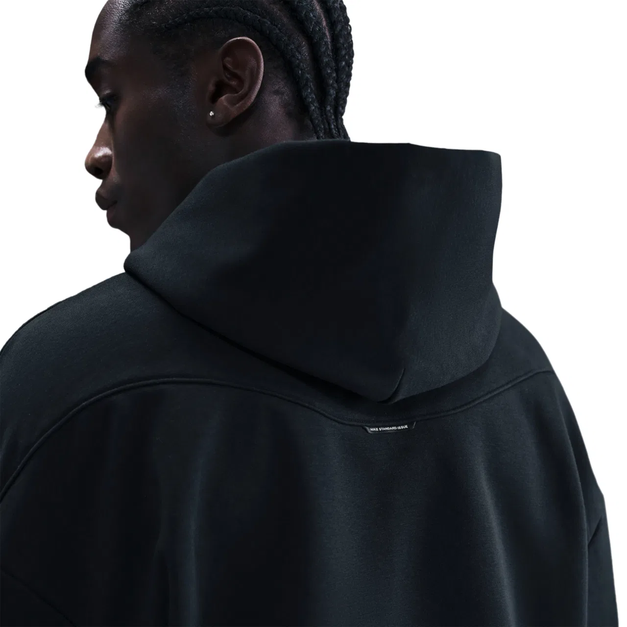 Мужское худи Standard Issue Brushed Pullover Nike, черный/белый — фото 2