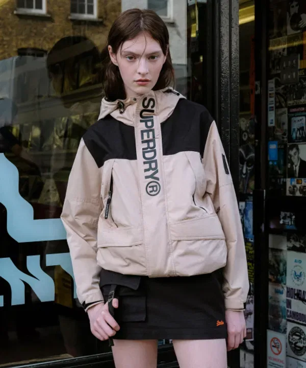 Ветрозащитная куртка Signature Windcheater, Superdry, бежевый