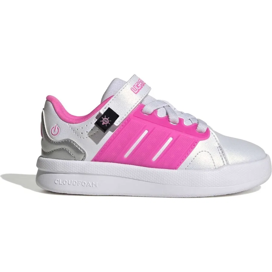 Детские повседневные кроссовки с принтом Lightorama Court adidas, Белый