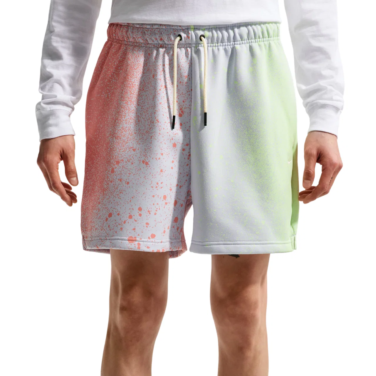 Мужские шорты Standard Issue Fleece 5" Nike, цвет Orange Pulse/Barely Volt/Grey