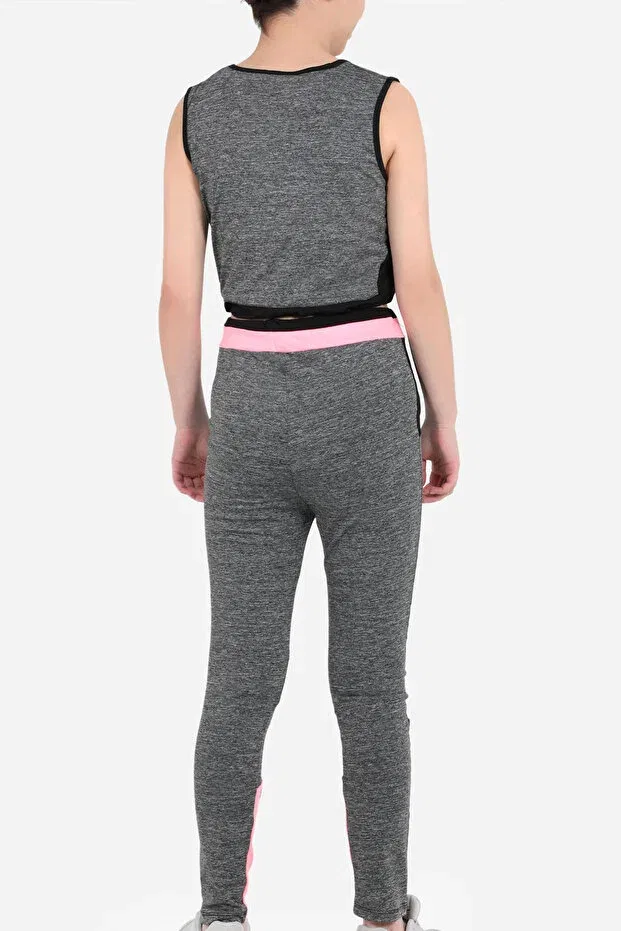 Детский комплект леггинсов для девочек с принтом Sportswear Slazenger, K.Gray — фото 2