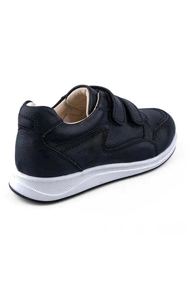 Детские ортопедические спортивные туфли для девочек кожаные Ortoplus, Black — фото 4
