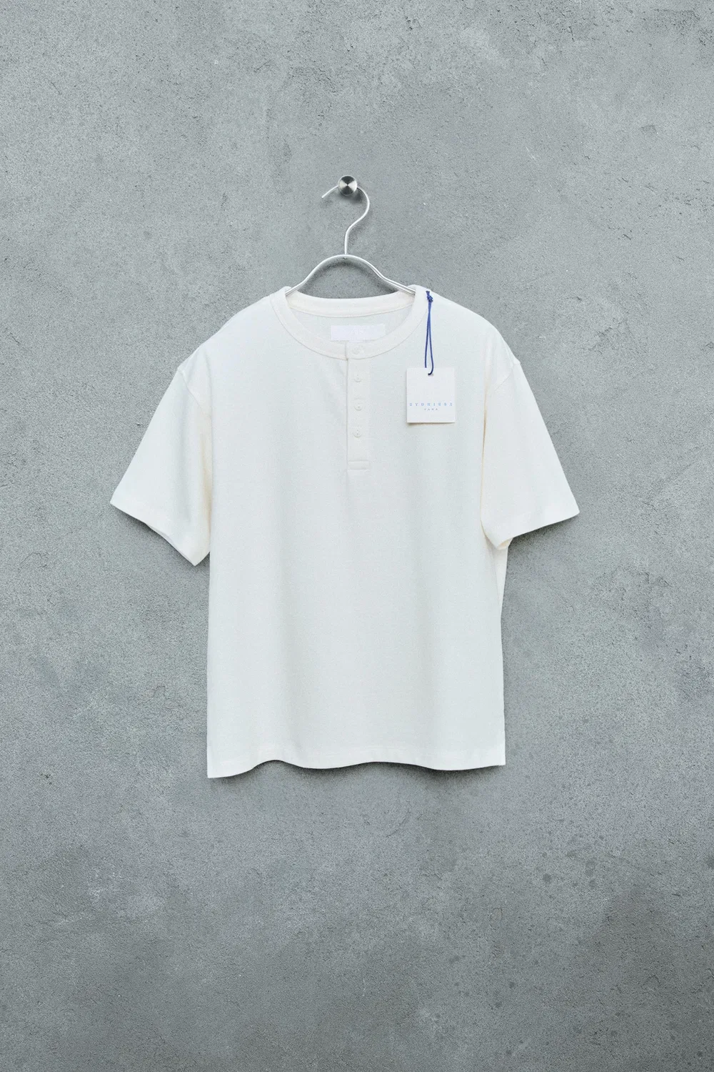 STORIESZ - Футболка Henley из плотной ткани ZARA, Ecru