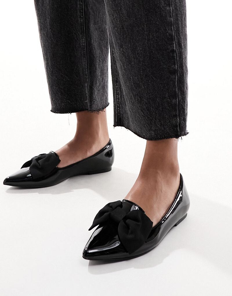 

Черные балетки с заостренным носом ASOS DESIGN Lake