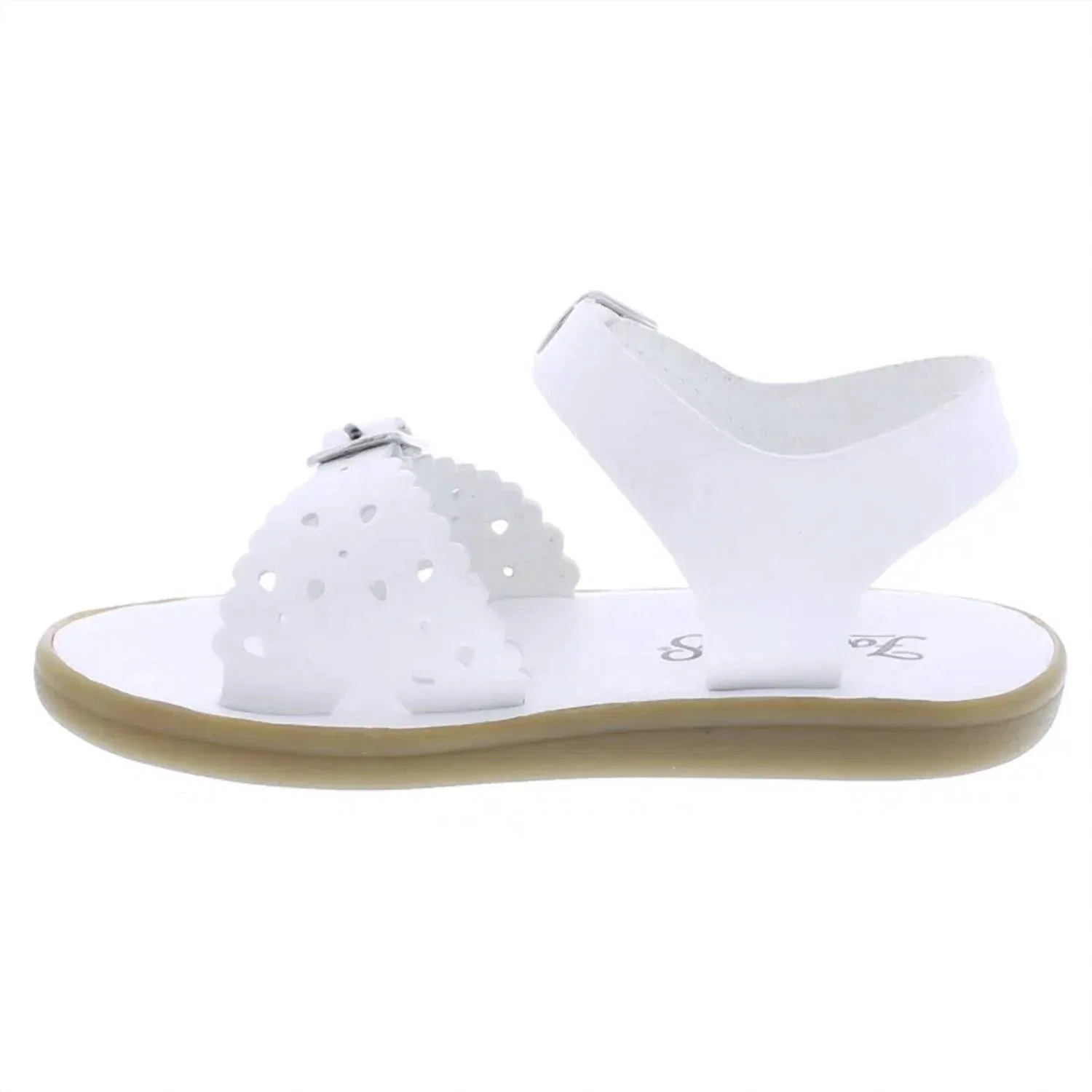 Детские сандалии для девочек с открытым носом Ariel Footmates, White — фото 4