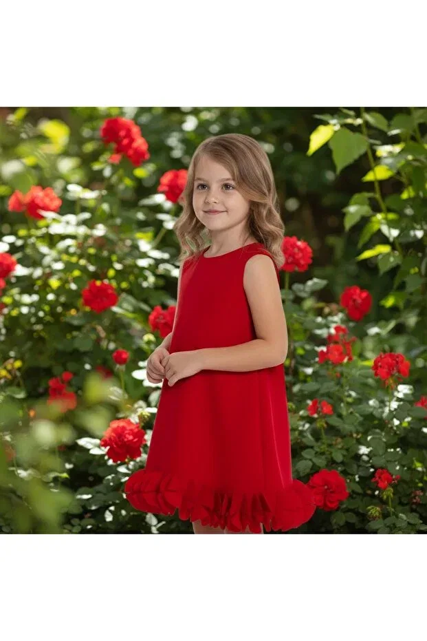 Детское платье для девочек с длинным рукавом Milay'S Life Home Collections, Red Bow — фото 3