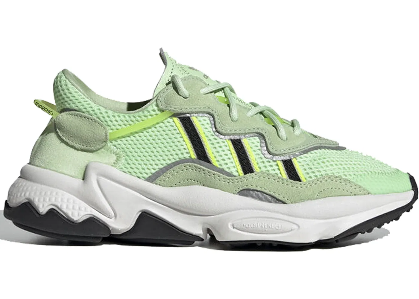 Детские кроссовки Lifestyle с сетчатым верхом Adidas Ozweego, Glow Green/Core Black/Solar Yellow