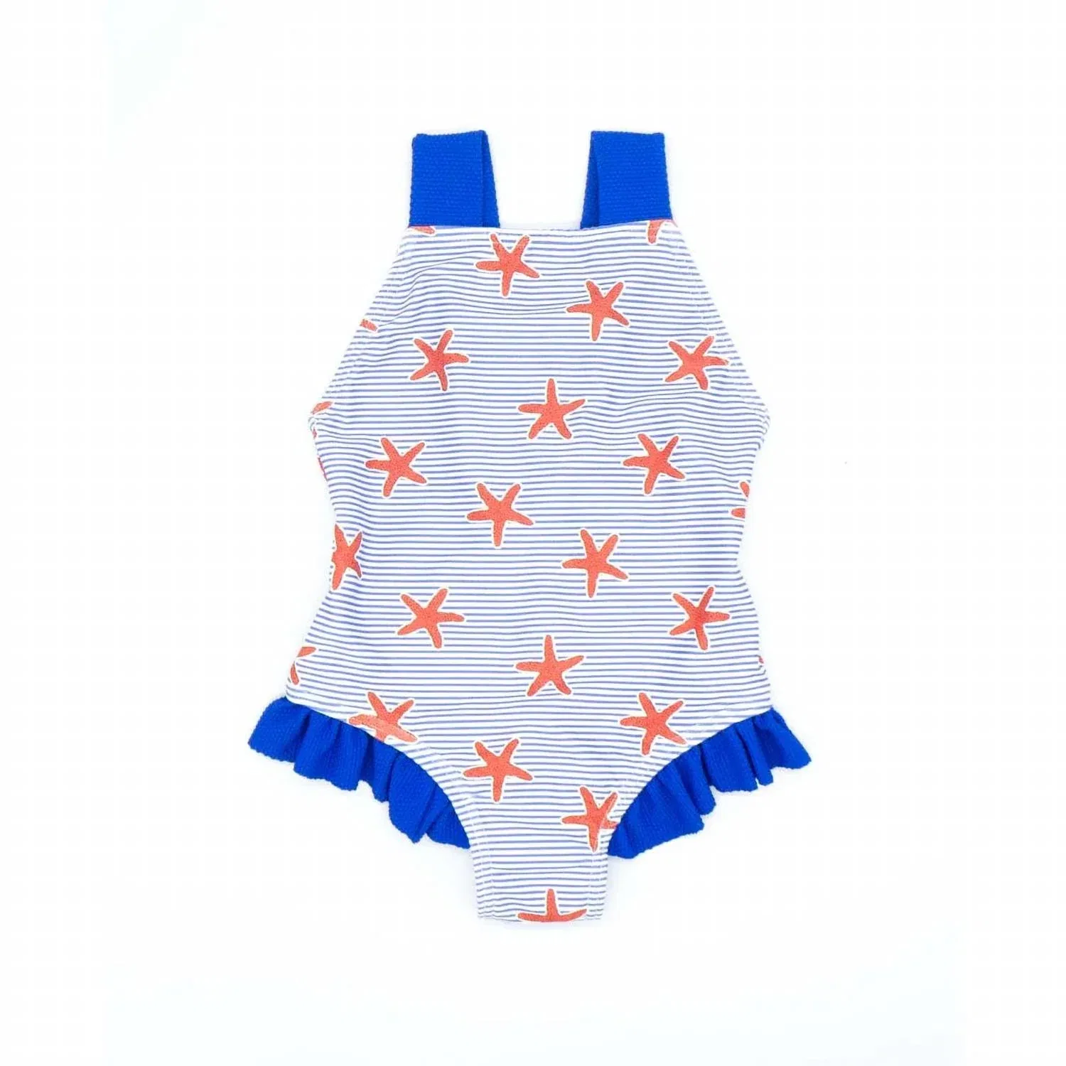 Детский купальник слитный с принтом Star One Piece Fina Ejerique, синий — фото 4