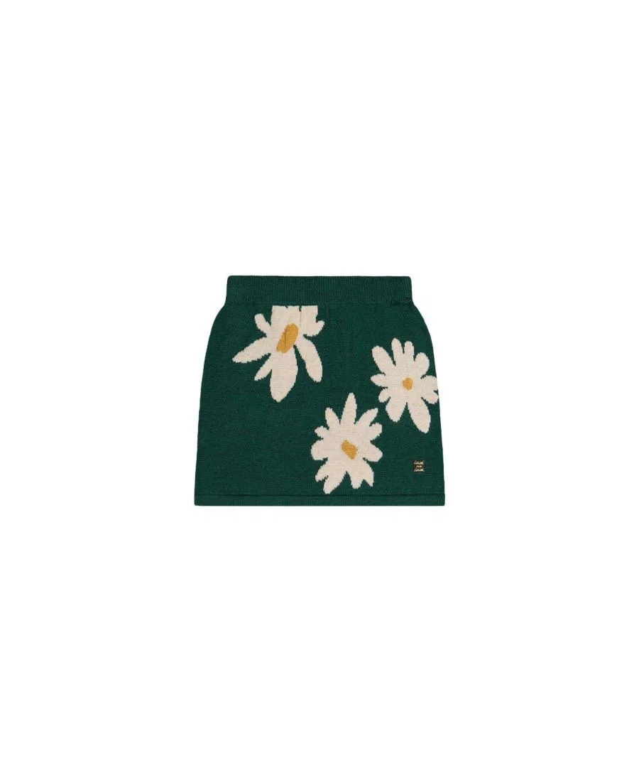 Юбка вязаная с джаккардовым принтом Frosted Strawberry Deux par Deux, Jasper Printed Green