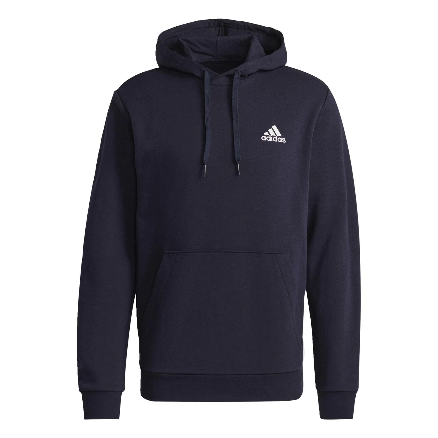 Мужское худи из флиса Essentials Fleece Hoodie Adidas, Petrolblau / Weiss — фото 2