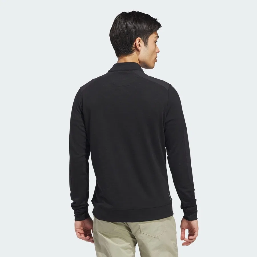 Свитшот с четверть-застежкой-молнией ULTIMATE365+ Course Control Hybrid Quarter-Zip adidas, Черный — фото 2