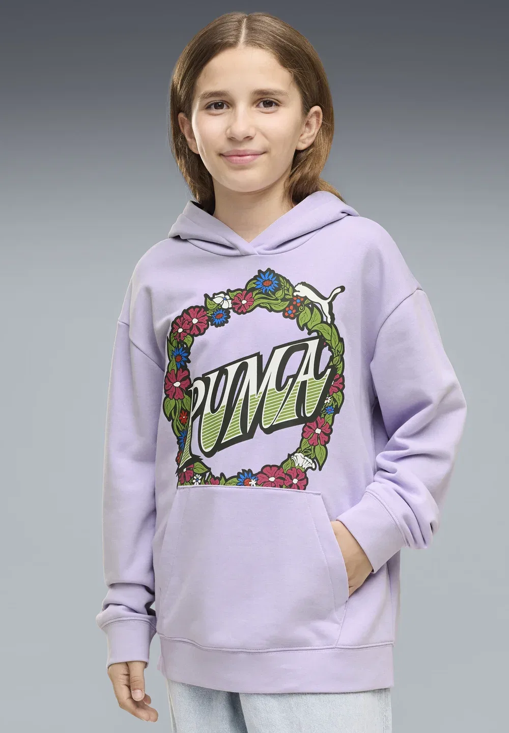 Толстовка Mid90S с графическим принтом в свободном стиле - худи Puma, Light Lavender — фото 2