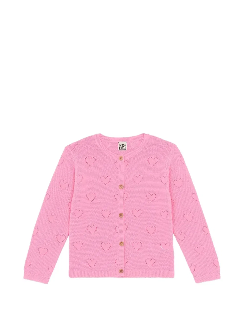 Кардиган с сердечками Lilou Bonton, розовый