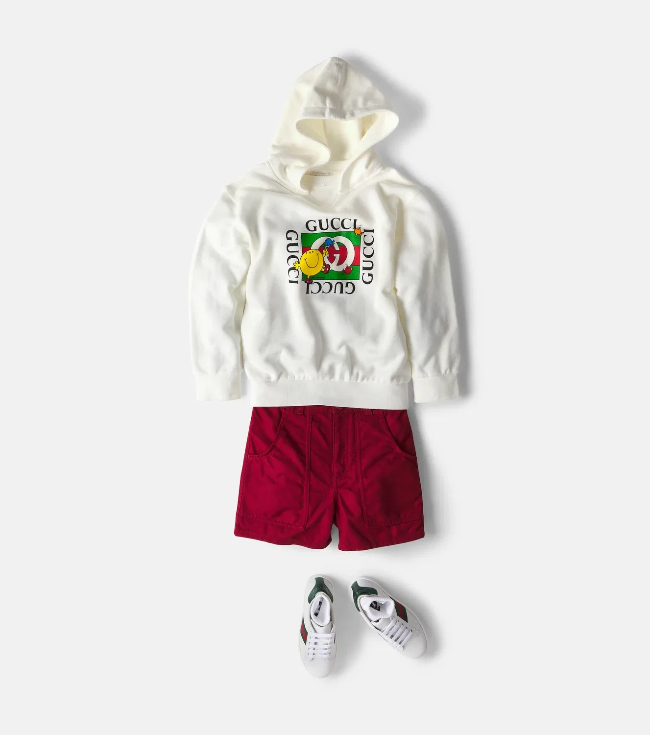 Худи с капюшоном хлопковое Mr. Men Little Miss Gucci Kids, белый — фото 2