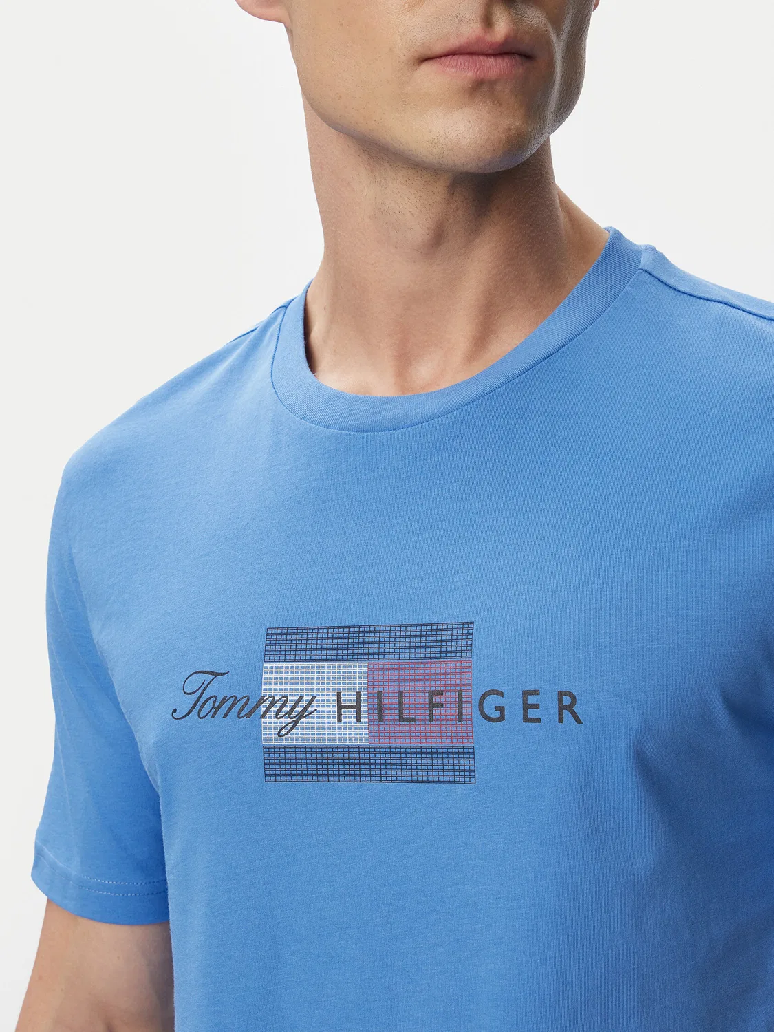 Мужская футболка стандартного кроя Tommy Hilfiger, синий — фото 4