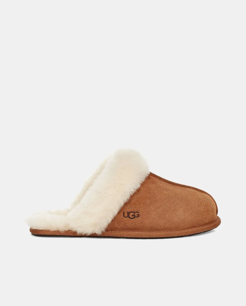 Женские тапочки Scuffette II с внутренней подкладкой и меховым воротником UGG, цвет Camel