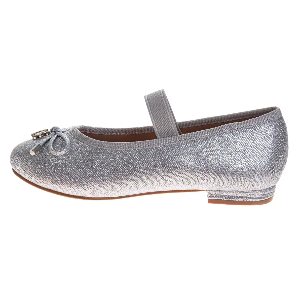 Детские туфли для девочек с блестками Elegant Glitter Finish Classic Formal Badgley Mischka, Silver — фото 3