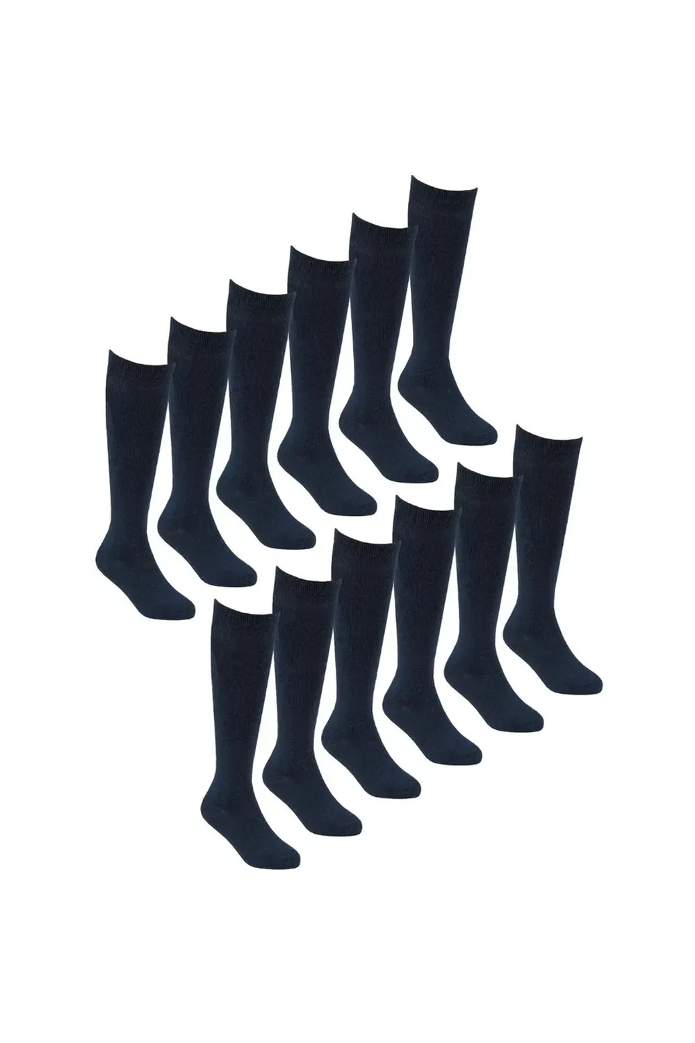 Детские носки с длинным голенищем из бамбука 12 пар Sock Snob, Navy