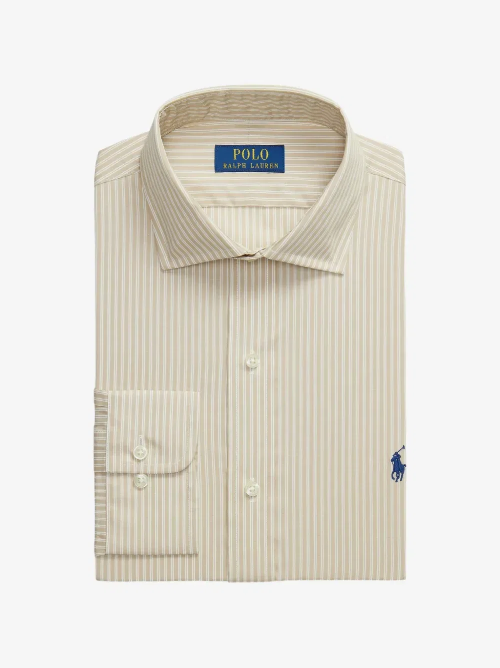Полосатая рубашка с длинными рукавами POLO RALPH LAUREN, бежевый