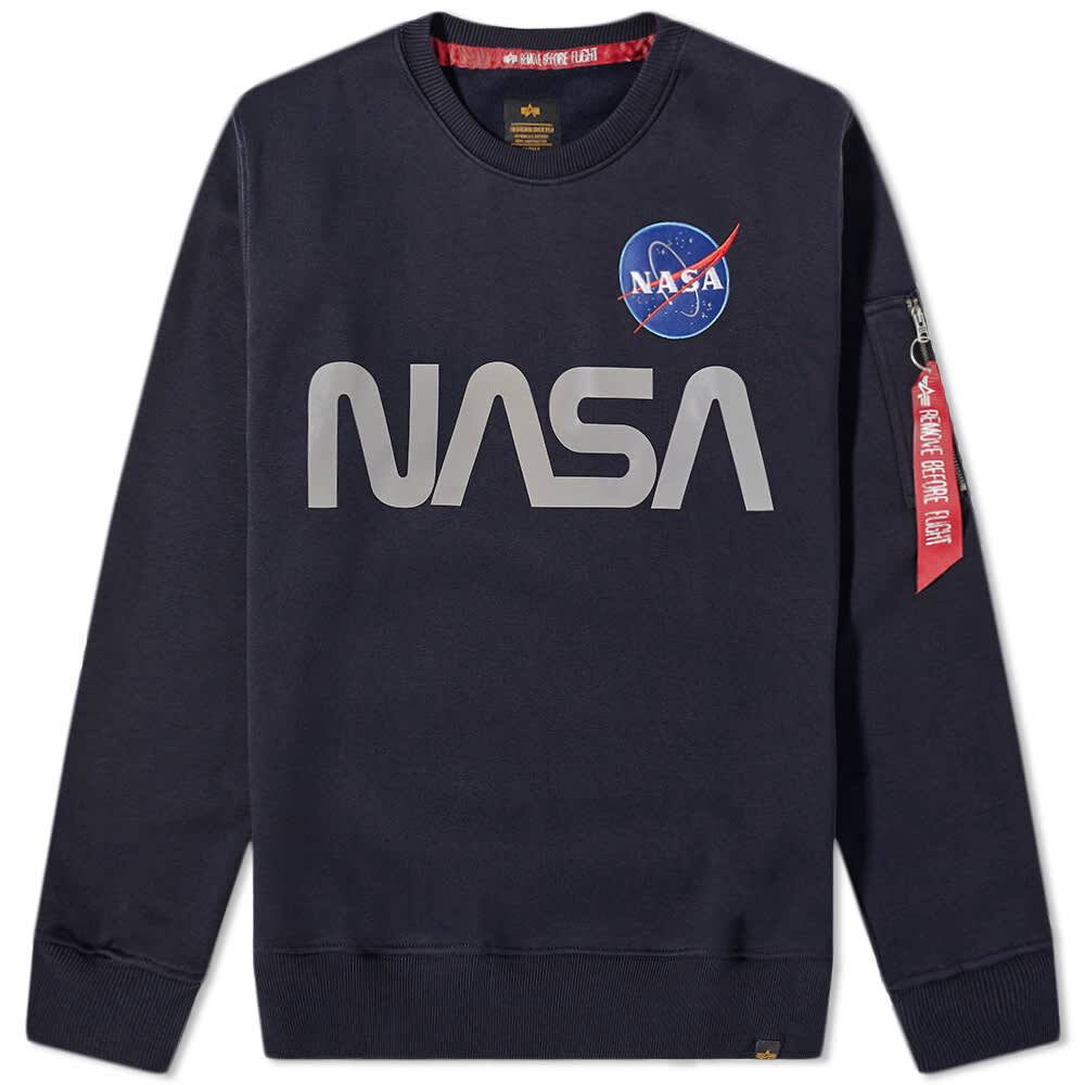

Толстовка Alpha Industries NASA Reflective Crew Sweat, Серый, Толстовка Alpha Industries NASA Reflective Crew Sweat